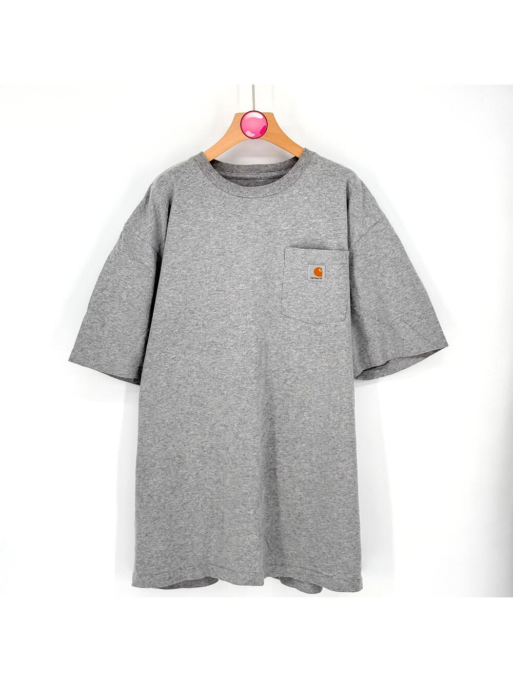 Carhartt Gray Original Fit Short Sleeve Pocket‎ T-Shirt Men's Tall Size XL